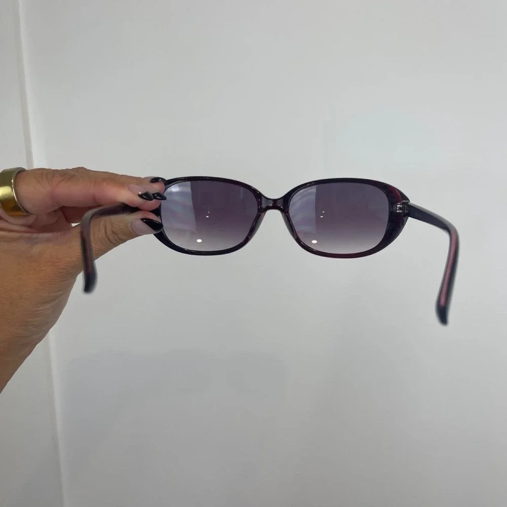 Piranha Rhinestone Burgundy Purple Sunglasses Y2K
